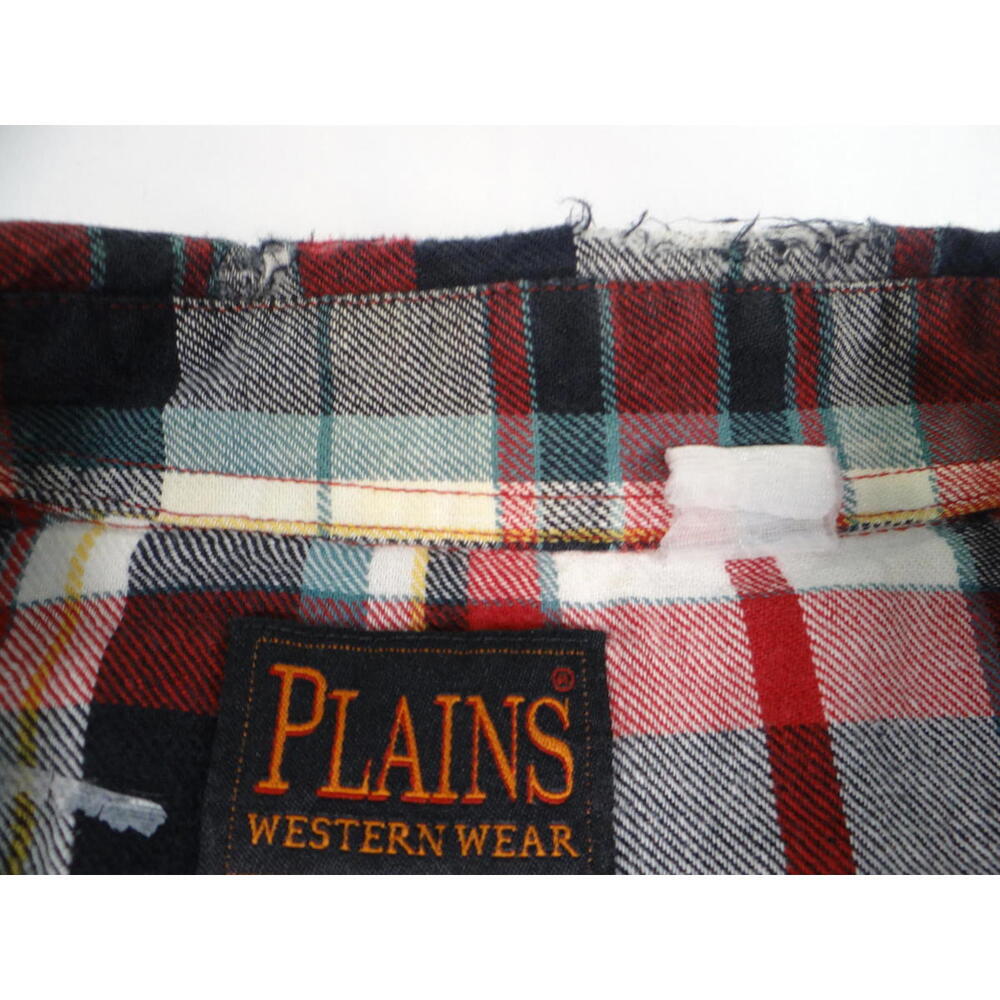 Plains Western Wear Plaid Button-Up Shirt Size Large - Picture 7 of 9